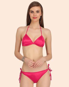 Halter neck tie bra Outlet