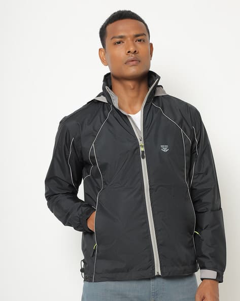 Zip-Front Hooded Waterproof Jacket