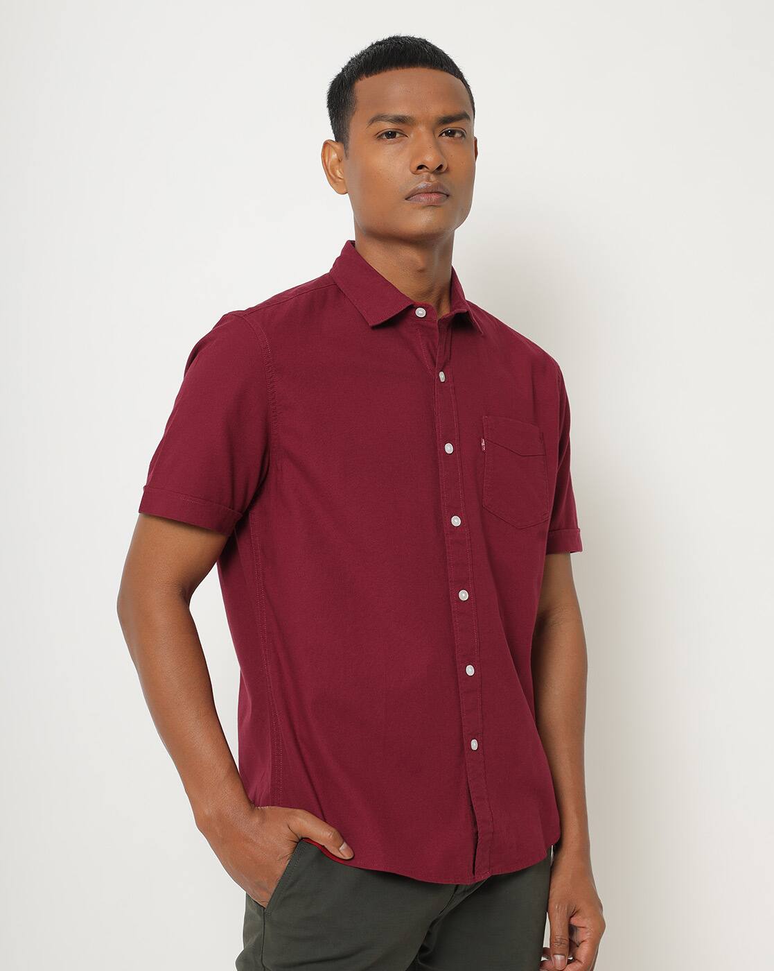 levis maroon shirt