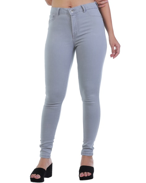 light grey high waisted skinny jeans