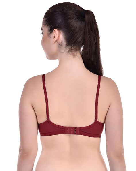 Buy LooksOMG's Net Padded strapes bra in Maroon Color Online at Best Prices  in India - JioMart.