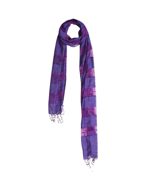 Textured Stole with Tassels Price in India