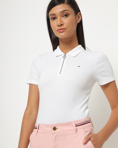 Buy White Tshirts For Women By Tommy Hilfiger Online | Ajio.Com