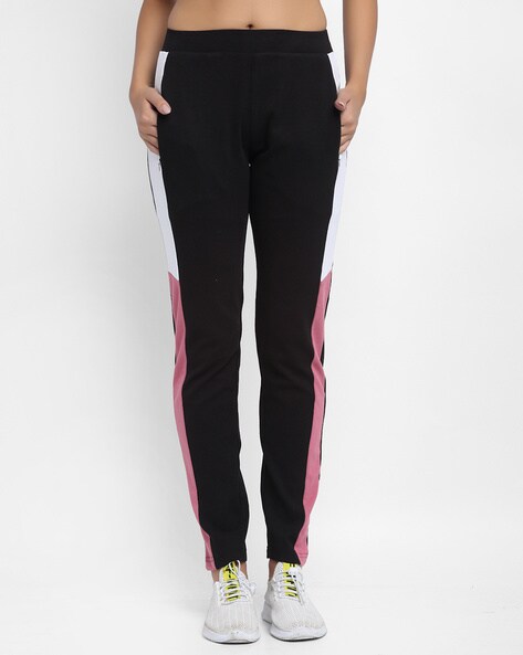 Track Pants with Contrast Stripes