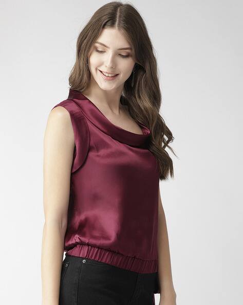 Buy Burgundy Tops for Women by Mish 