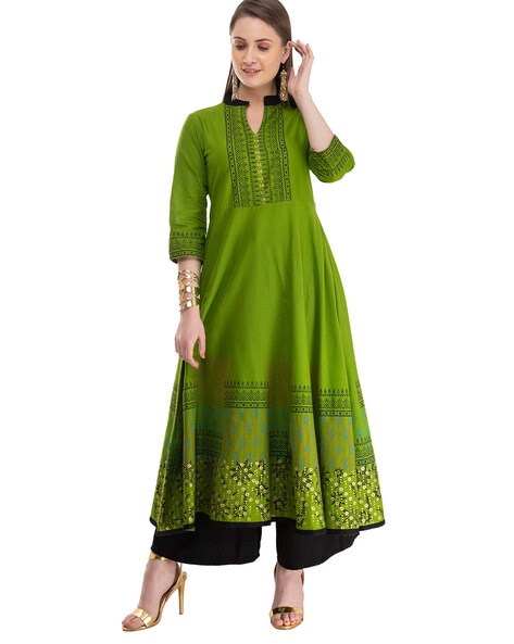 Riya Block Print Anarkali Kurta