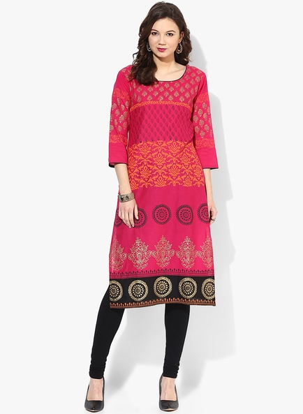 Buy Pink Kurtas for Women by RIYA Online | Ajio.com
