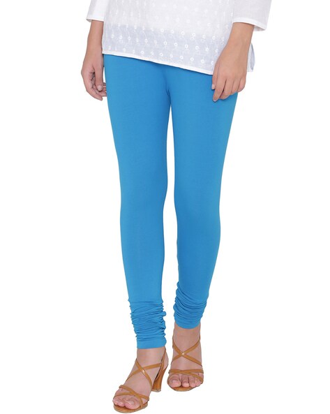 Solid Leggings with Elasticated Waistband