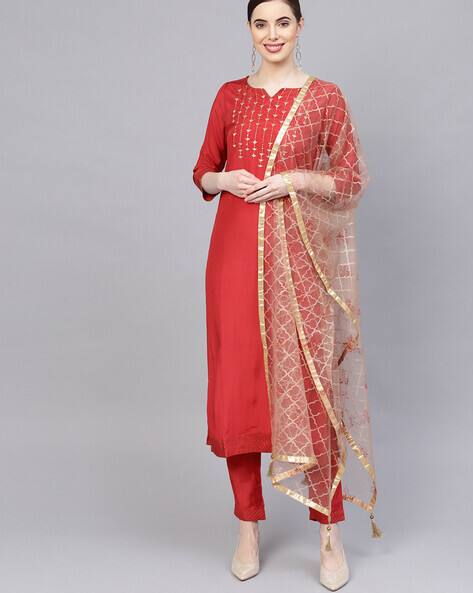 Buy Red Kurta Suit Sets for Women by 