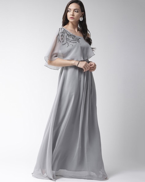 knee length grey dress