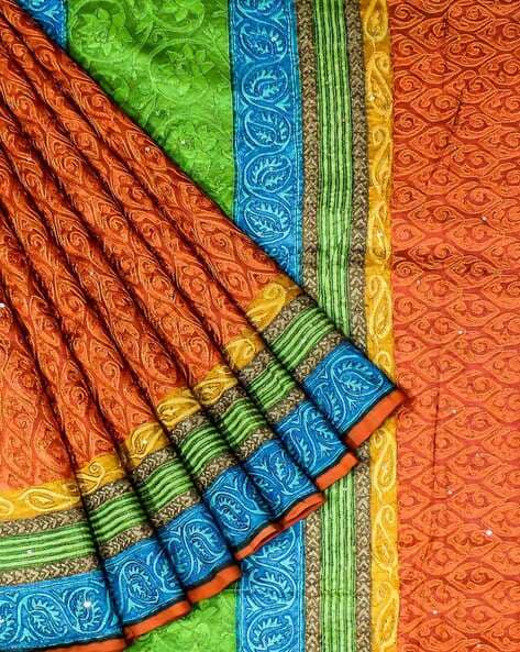 Buy Multicoloured Sarees for Women by POTHYS Online 