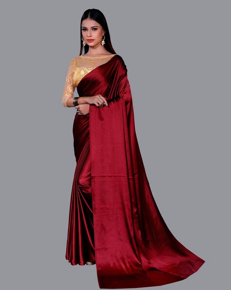 Buy Mesmerizing Maroon Saree Online in the USA @Mohey - Saree for Women