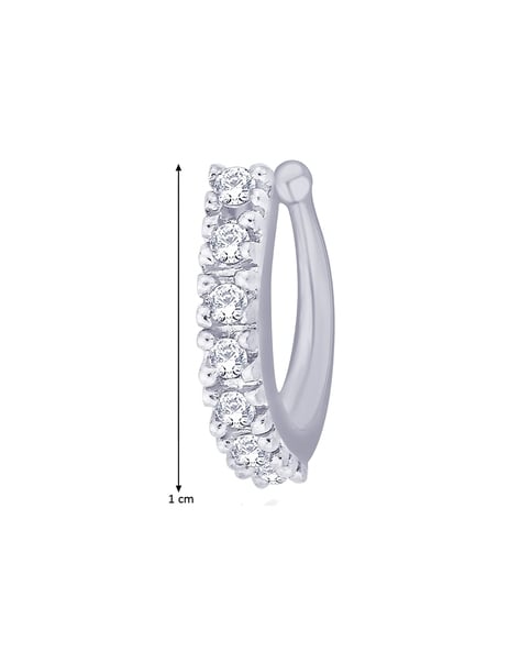 Bezel 0.05 Carats Nose Ring - Buy Certified Gold & Diamond Nose Pins Online  | KuberBox.com - KuberBox.com