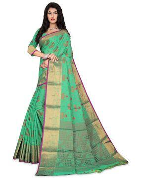 Buy Green Sarees for Women by RIVANA 