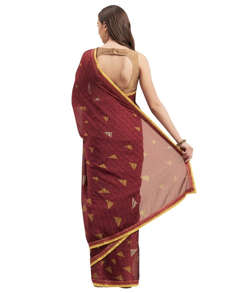 Buy Magenta Sarees for Women by AARRAH Online