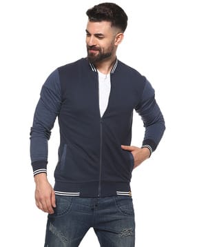 Campus Sutra Textured Full Sleeves Jacket