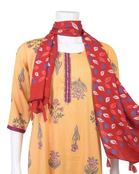 Leaf Digital Print Rayon Stole Price in India