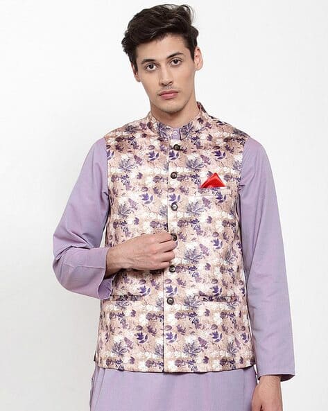 purple floral jacket