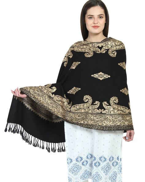 Embellished Shawl with Tassels Price in India