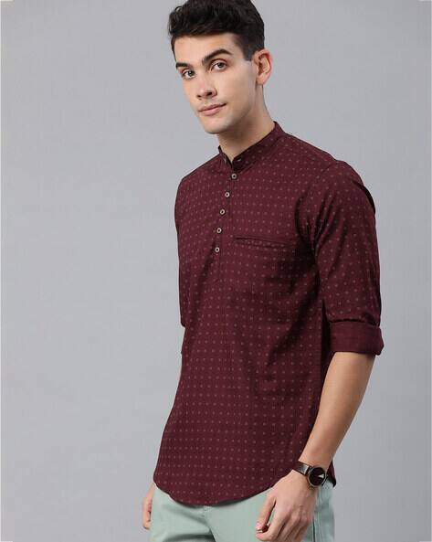 Maroon Kurtas for Men by iVOC Online 