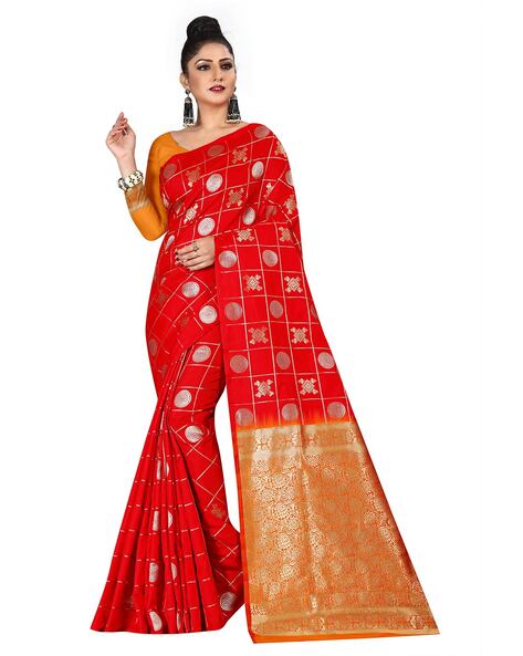 Sugathari Women's Banarasi Saree Pure Kanjivaram Silk Saree Soft