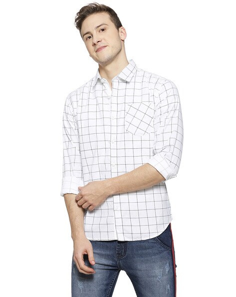 Checked Shirt with Patch Pocket