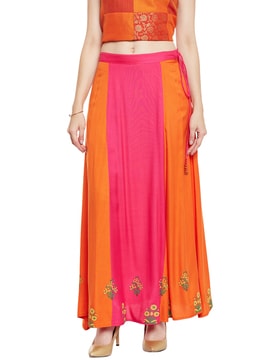 Block Print A-line Skirt