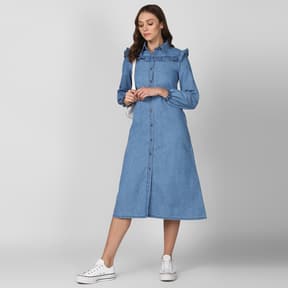 Myntra Denim Maxi Skirts Online Womens Dresses Jabong Denim