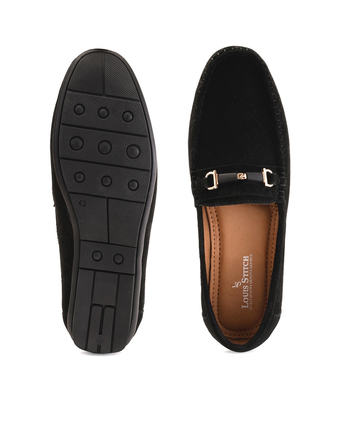 Buy Jet Black Formal Shoes for Men by LOUIS STITCH Online