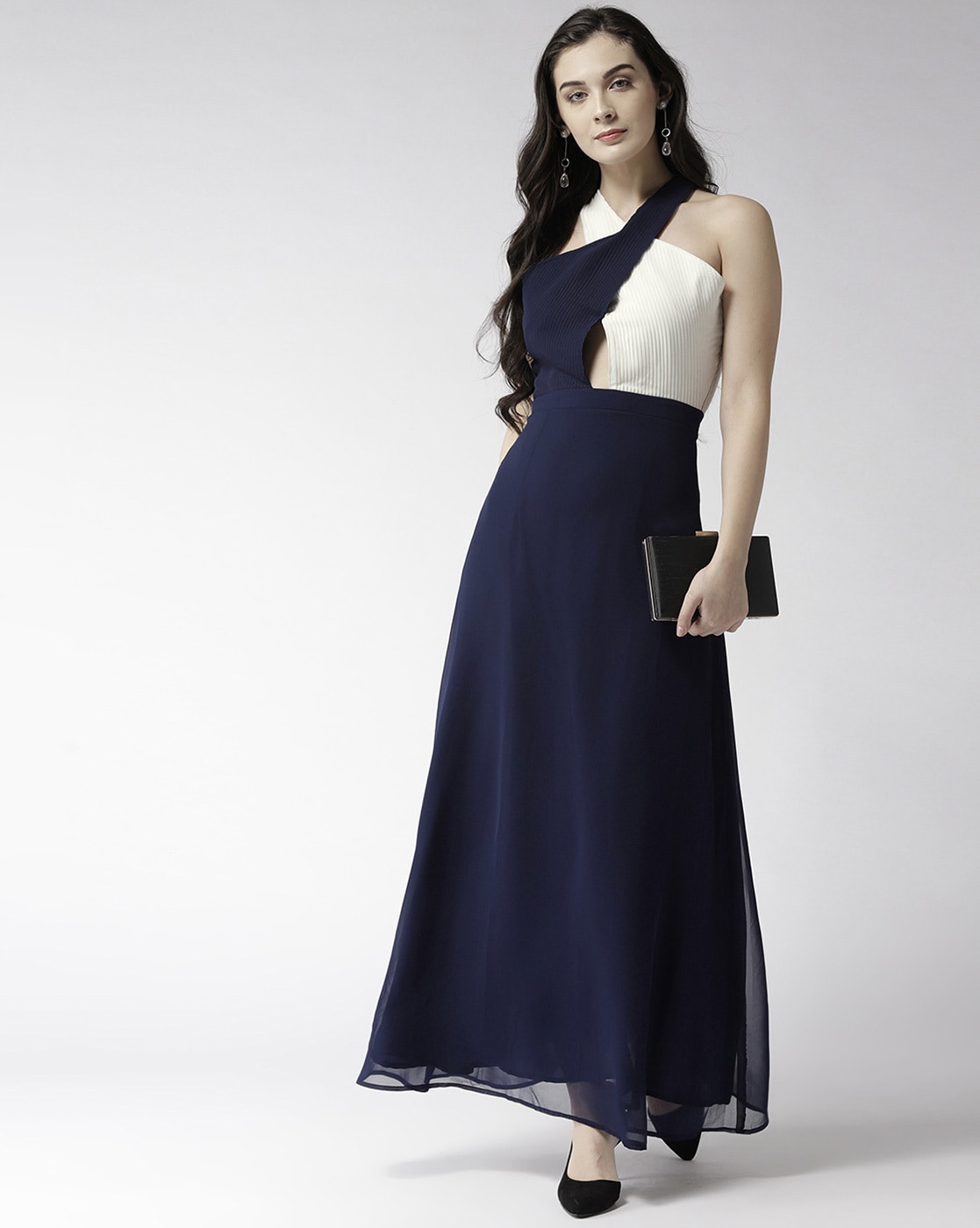 Blue Rayon Gown Dress - GW0289