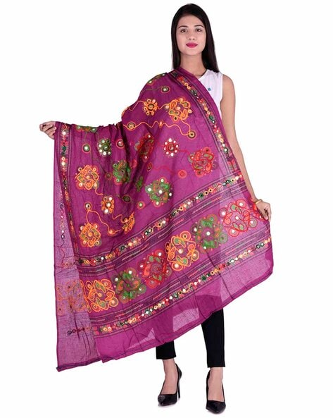 Embellished Cotton Kutch Dupatta Price in India
