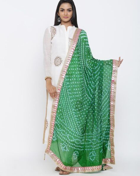Tie & Dye Dupatta with Beaded Detail Price in India