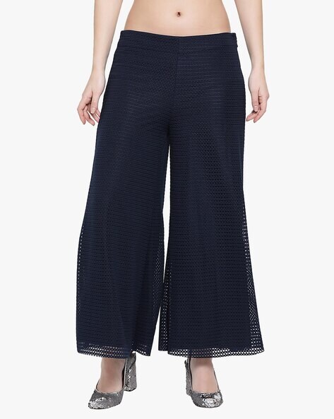 Buy Blue Trousers & Pants for Women by O&Y Online