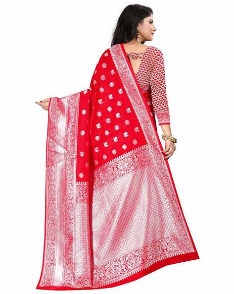 Indian Sarees- Blouse designs- Karishma Kimatrai Saree. Beautiful colour  combination with red… | Indian bridal outfits, Indian saree blouses  designs, Indian outfits