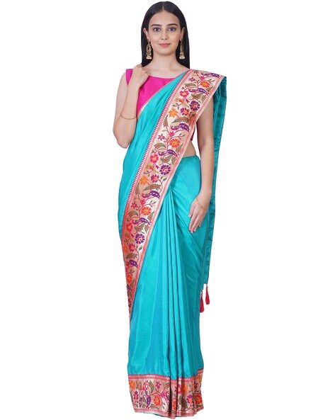 Buy Pink Cotton Festival Wear Weaving Saree Online From Wholesale Salwar.