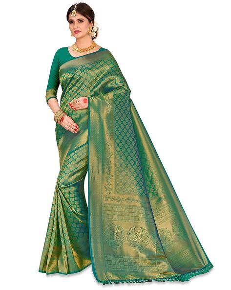 Buy Green Sarees for Women by VARDHA Online 
