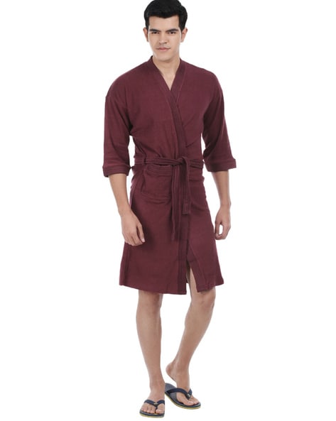 Men Bathrobe Hooded 100% Cotton Thick Warm Towel Fleece Cotton Dressing  Gowns Long Bath Robe Hotel Spa Soft Bridesmaid Robe