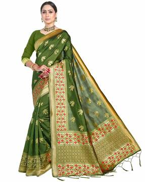  Vardha Sarees For Women's Banarasi Chiffon Silk