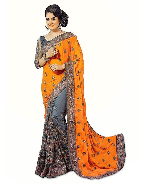 Buy Yellow Sarees For Women By B Bella Creation Online Ajio Com