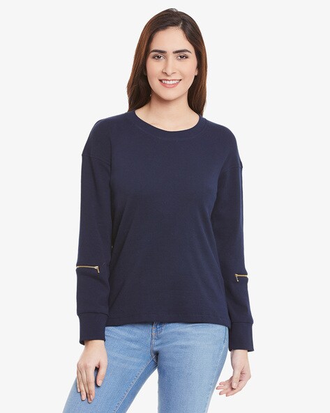 Buy Navy Blue Tops for Women by MISS CHASE Online