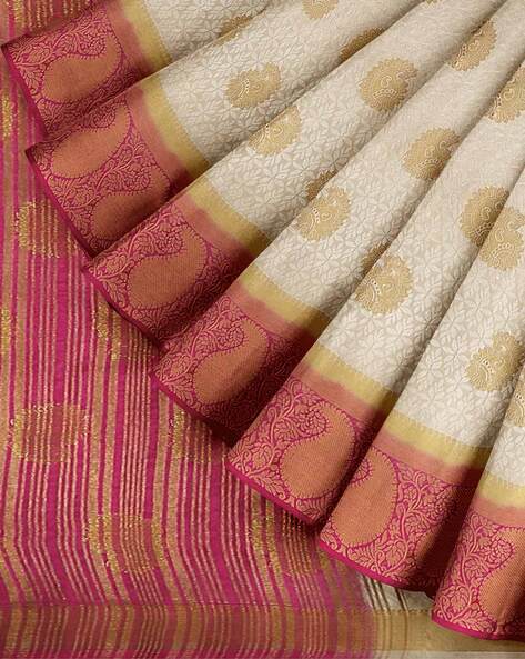 Golden Colour Chanderi Silk Saree