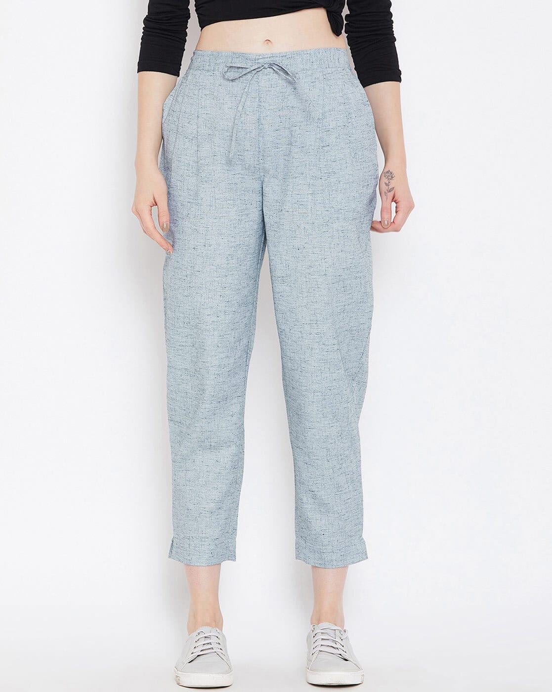 Buy Grey Trousers \u0026 Pants for Women by 