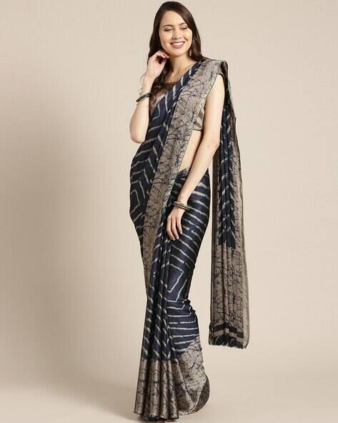 poly crepe saree