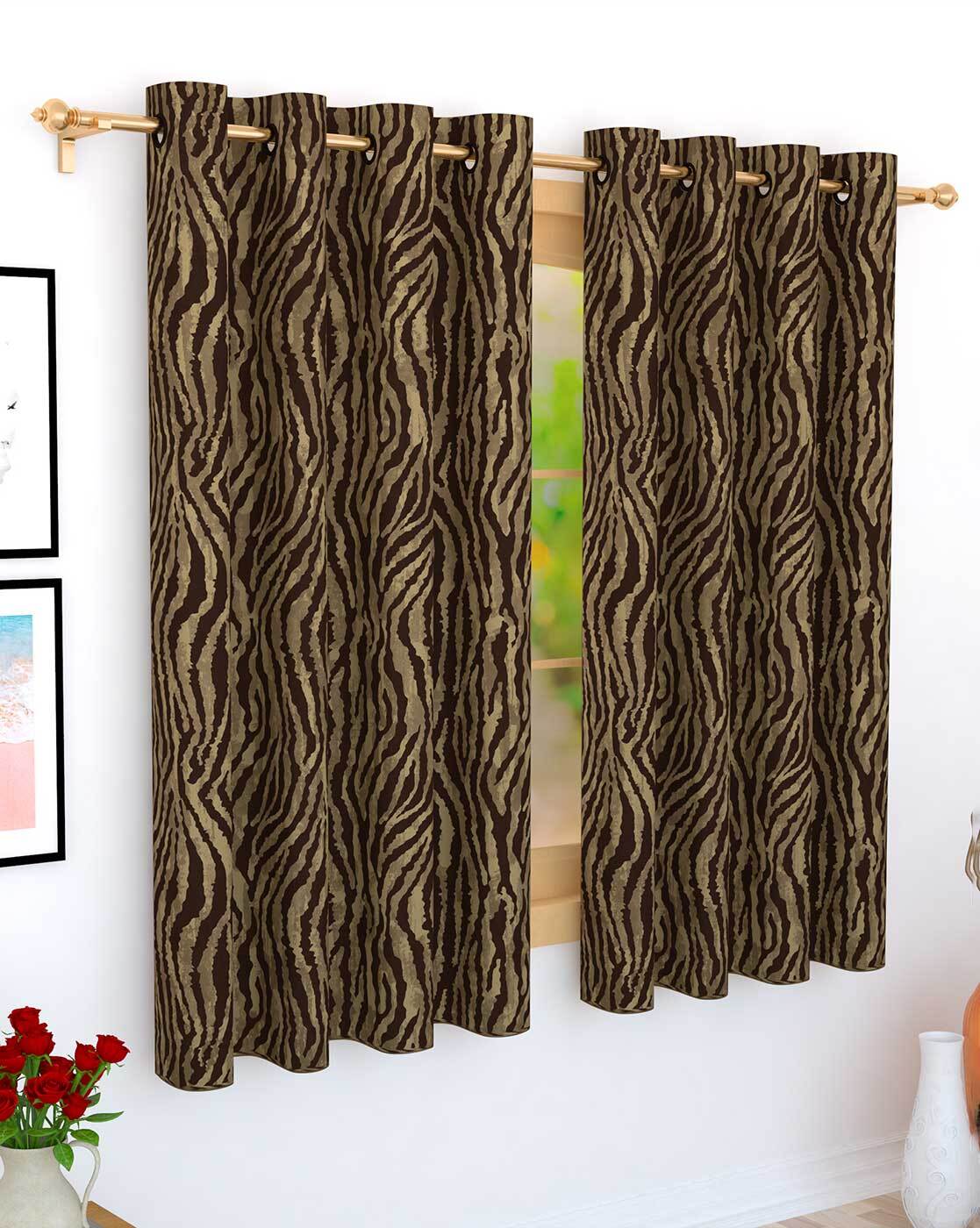 Buy Brown Curtains Accessories For Home Kitchen By Storyhome