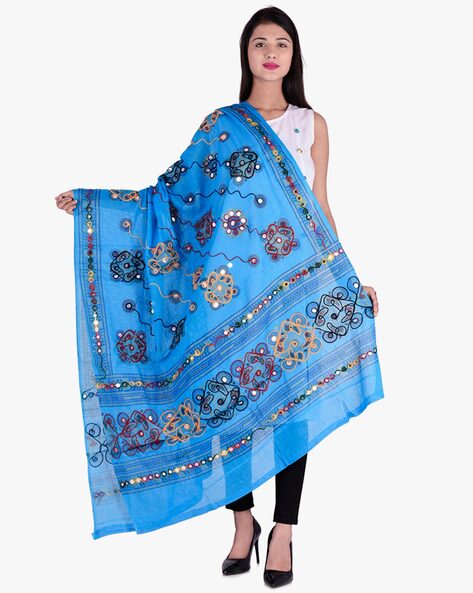 Embellished Dupatta with Embroidery Price in India