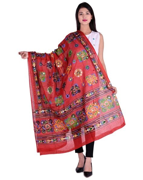 Embellished Dupatta with Embroidery Price in India