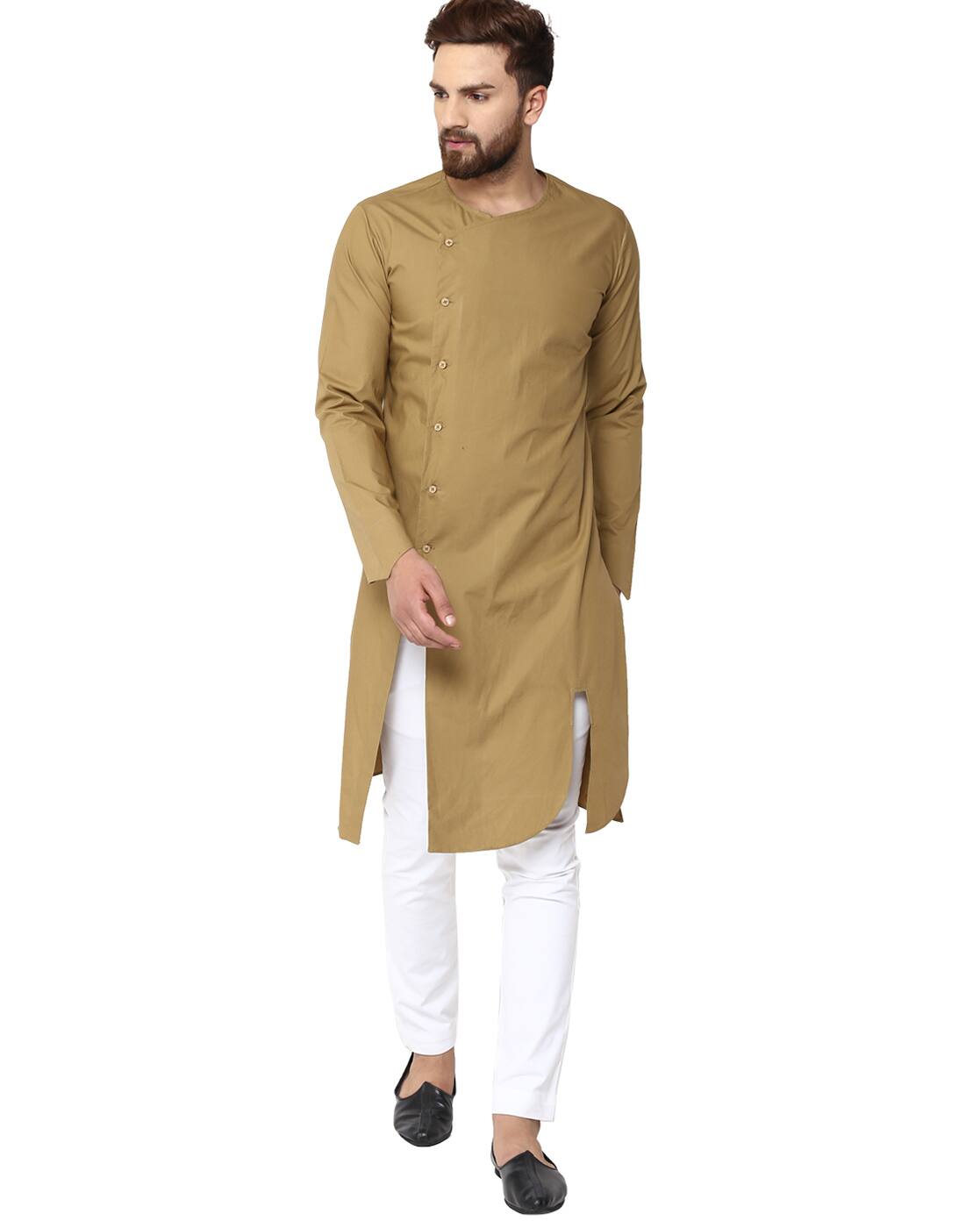 Buy Khaki Kurtas for Men by See Designs 