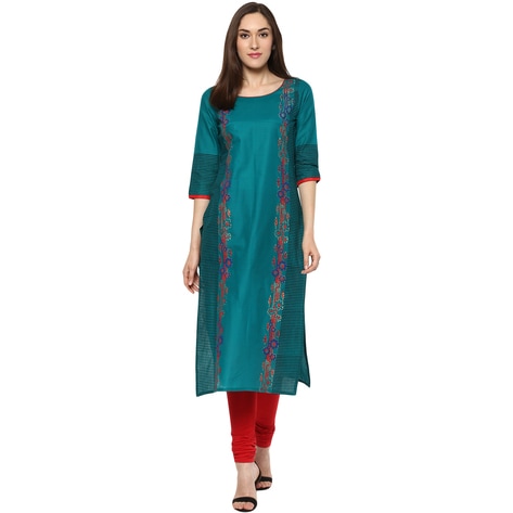 Riya Blockprint Straight Kurta