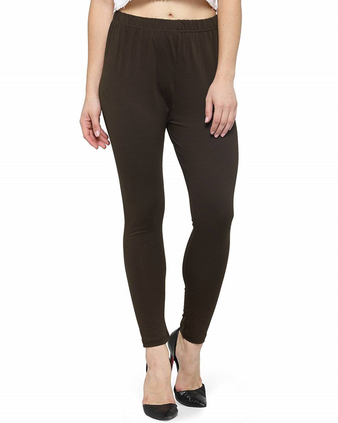 Buy Brown Leggings for Women by N-Gal 