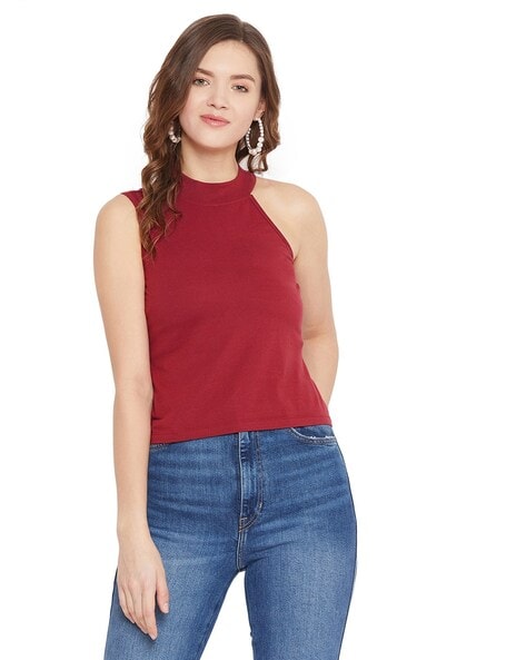 relaxed fit sleeveless tops